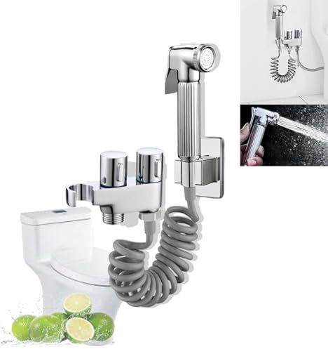 VICTOVA Ducha Higiénica para WC, Grifo de Bidet con Manguera de 1.5m, Núcleo de Latón, Agarre Duradero y Fácil Instalación,Limpieza Efectiva,Ideal para Hogares grifo wc (kit Actualizado)