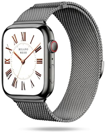 ONEFLOW Milano Mesh kompatibel mit Apple Watch, Milanaise Armband, Metallarmband elegant Milanese Loop Edelstahl Band Magnetisch, iWatch Armbänder Metall Damen