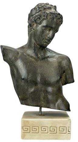 Scultura Torso Ragazzo Maratona - Statua Greca Efebe - Replica Museo - Statuetta Moldano in gesso duro