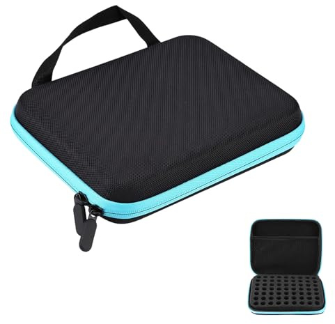 DEANKEJI 63 Compartiments Rangement Vernis a Ongle, Malette Rangement pour Flacons D'huiles Essentielles 1-3ml, Rangement Parfum Permet de Ranger Les Flacons D'huiles Essentielles