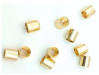 Confezione 10pz Manicotto in ottone 12x13mm per raccordo M10X1 Color (Oro lucido)