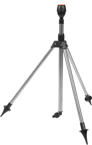 Toddmomy Aspersor Automático Giratorio con Trípode Retráctil Resistente para Riego de Jardines Césped y Huertos