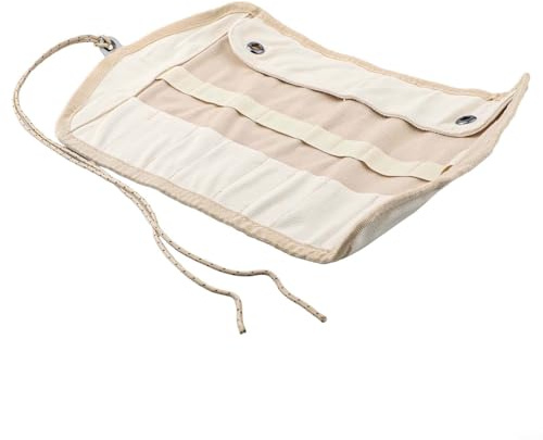 Besttoolifes Sac à couverts en toile pour le camping pour le rangement des ustensiles, compartiments durables, pochette de rangement pour vaisselle, support pour l'extérieur, plusieurs pour fourchette