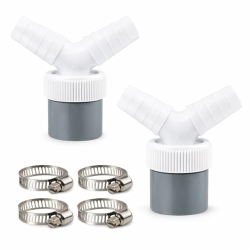 2PCS Adaptateur Double Evacuation Machine a Laver avec Sortie 40mm, Raccord Double Vidange pour Double Evacuation Machine a Laver, Adaptateur Evacuation Machine a Laver
