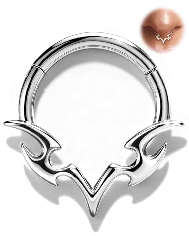COCHARM Septum Rings 16g,Skyrend Claw Septum Jewelry, Stainless Steel Helix Daith Earrings,8MM Daith Piercing Jewelry