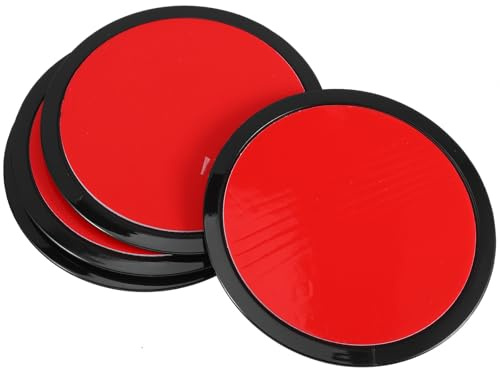 Alipis Lot de 4 Coussinets Adhésifs Noirs Ø 8 Cm pour Support Voiture, Ventouses Résistantes à Haute Température, Tapis Adhésifs Lisses pour Fixation Stabilisée sur Tableau de Bord,