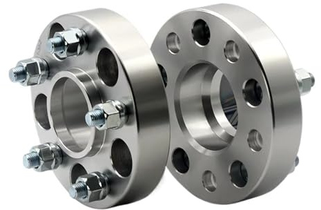 Spurverbreiterungen 2 Stück 20/25/30/35/40/45/50mm PCD 5x115 CB 71,6mm Rad Spacer Adapter 5 Lug Anzug Für DODGE Universal Auto M14xP1,5(2pieces 40mm Silver)