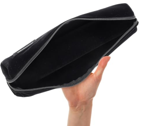 RUNROTOO Rouleau de Rangement Bijoux de Voyage Noir en Tissu pour Montre