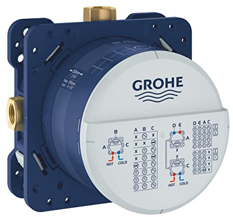 GROHE 35601000 Rapido Smartbox Universal Rough-In Box, Starlight Chrome