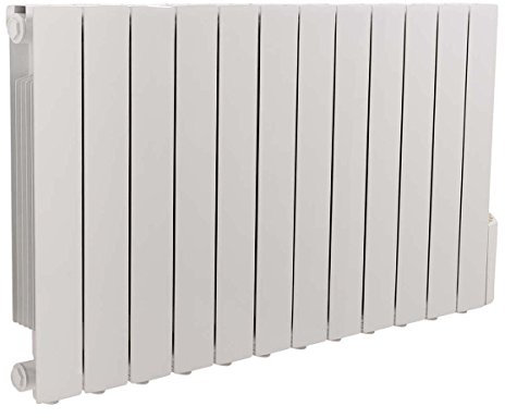 Oil Filled Electric Radiator Thermostatic Wall Mounted Heater - 577x1017mm - 2000W - Slimline Fluid Inertia Radiator - 24/7 Timer, LCD Display, 5 Heating Modes