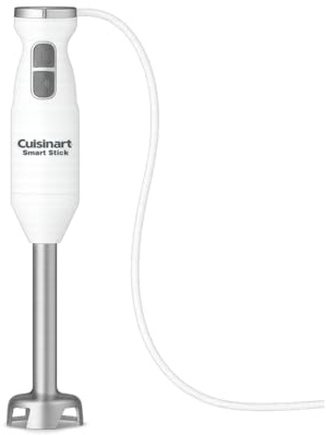 Cuisinart Smart Stick Two-Speed Hand Blender, Powerful Immersion Blender with 300-Watt Motor Blends Shakes, Smoothies, Puree, Baby Food, Soups & Sauces, CSB-175P1, White