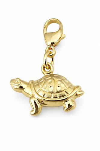 Anhänger Charm Schildkröte Gold 333 Einhänger Gelbgold Unisex