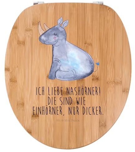Mr. & Mrs. Panda Motiv WC Sitz Einhorn Nashorn - Geschenk, Toilette, Einhorn Deko, Klodeckel, lustig, Einhörner, Unicorn, Regenbogen, Klobrille,