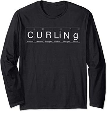 Funny Curling Long Sleeve I Periodic Elements Nerd Gift Idea Long Sleeve T-Shirt