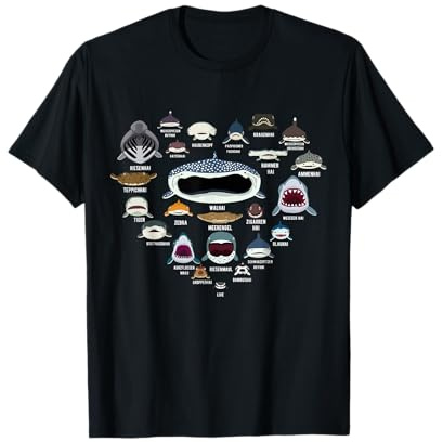Haiarten Shirt Haie und Haimäuler T-Shirt