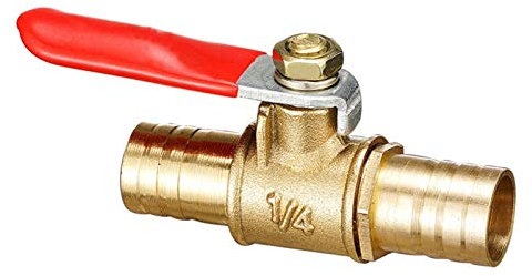 Geeyu ZHaonan- Messingschlauch, 6mm-12mm Schlauchkupplung Inline Messing Wasser Öl Luft-Gas-Kraftstoff-Linie Absperr- Kugelhahn Rohr-Anschlussstück, Wasserschlaucharmaturen (Size : Tube 10mm)