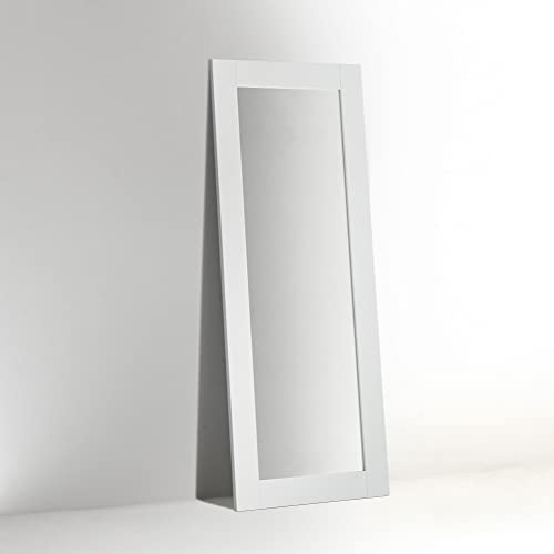 ARHome Specchiera da Terra, 166 x 66, Bianco Opaco, Specchio Parete Muro, Made in Italy