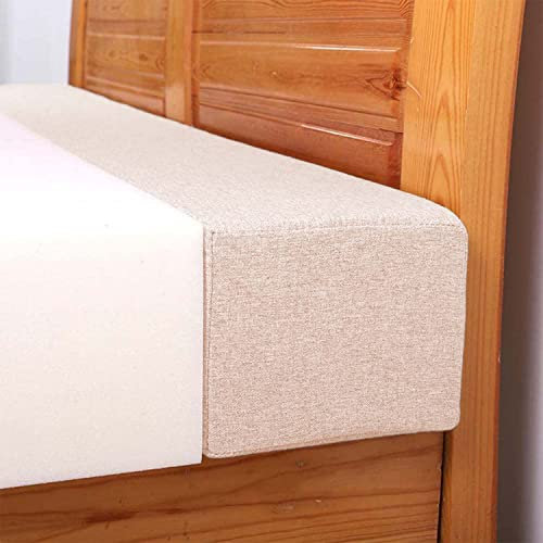 Waigg Kii Kopfteil-Kissen, langes Bettspaltenfüller für Einzelbett/Doppel/King-Bett, 120/150/180 cm, rechteckig, Bettspaltenfüller, lange Armlehnen-Kissen (90 x 15 x 15 cm, Khaki)