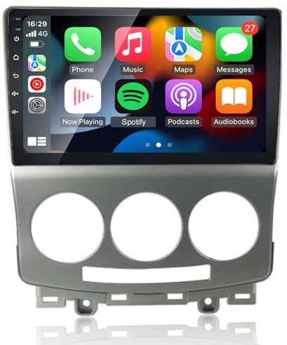 EZoneTronics Carplay Android Auto Radio Stereo for Mazda 5 2005-2010 with 9 inch Touch Screen High Definition GPS Navigation Bluetooth USB Wifi Mirror Link SWC Player 32G ROM