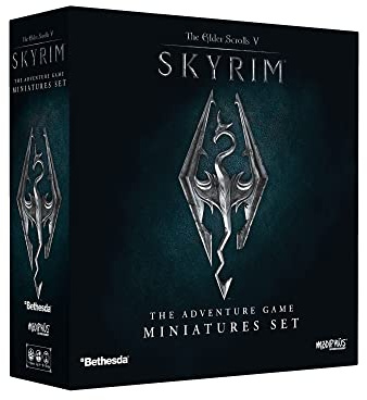 Modiphius The Elder Scrolls: Skyrim – Abenteuer-Brettspiel – Miniaturen-Upgrade-Set | Brettspiel | ab 14 Jahren | 1-4 Spieler | 60-120 Minuten Spieldauer, grau, rot