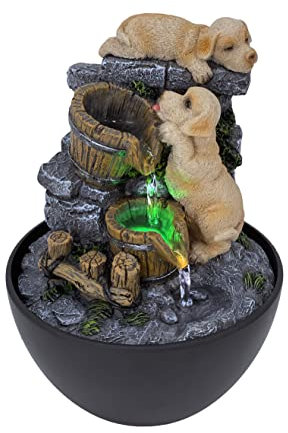 Lovely Labs Indoor Water Fountain with LED Light | Size 13.3 * 13.3 * 18 Cm | USB |