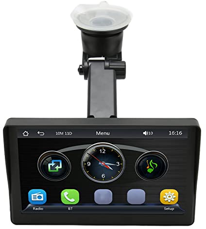 Radio de Coche Portátil con AndroidAuto, Car Play Inalámbrico, Pantalla Táctil de 7 Pulgadas, Estéreo de Coche con Bluetooth y Cámara de Respaldo, Mirror Link