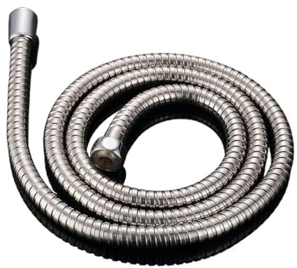 Universal Brauseschlauch, Flexibler Duschschlauch aus Edelstahl, 1 m/1,2 m/1,5/2 m lang, for Badezimmer, Dusche, Wasserschlauch, Verlängerung, Sanitärrohr, Zugfederrohr, 1 Meter (Color : 1 Meter)