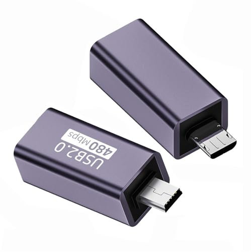 xiwai Adattatore da USB 2.0 tipo B femmina a mini USB e micro maschio, confezione da 2 connettori di estensione per stampante scanner disco