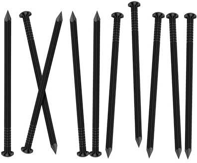 Mellewell 1 Inch Black Hardware nails, round head nail, Small nail, Nail hanging poster, Pictures nail, Wood nail, 400 PCS