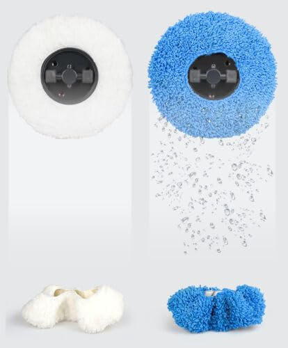 Queeucaer Robot Fregasuelos Inteligente con Función de Limpieza en Seco y Húmedo, con Carga USB, Ideal para Animales, Limpieza Extensa Gracias al Cepillo Lateral Extraíble