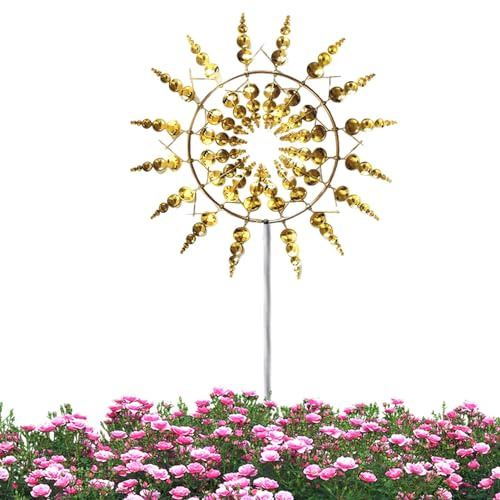 Einzigartige Und Magische Metall Windmühle, Kinetische Windrad Garten Metall, Metall Windmühle, Magische Windmühle, Rasen Wind Spinne Für Outdoor Wind Catcher Yard Patio