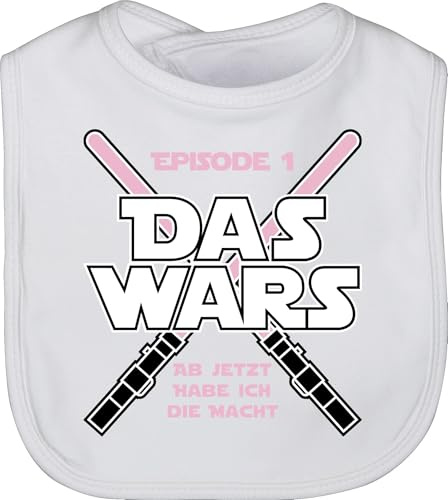 Shirtracer Baby Lätzchen - Zur Geburt - Das Wars Jetzt habe ich die Macht - Unisize - Weiß - babyparty geschenk geschenke für babys born sprüche schlabberlatz babygeschenk mädchen
