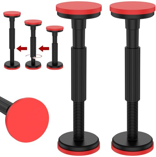 2 pièces de tige de support télescopique réglable 18-45 cm, système de support à 3ème main robuste, capacité de poids 200 kg, tige télescopique à haute dureté pour cadre de porte, support télescopique