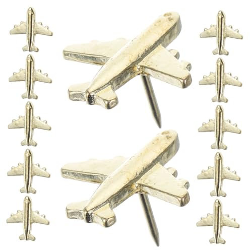 MINAOLULUS 24stücke Pushpins Flugzeugform Kreative Reißnägel Für Pinnwände Fotos Und Karten Stabil Dekorativ Für Kunst Und Bastelprojekte Praktischer Box