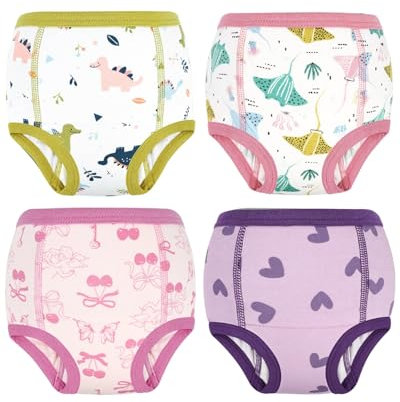 FLYISH DIRECT Töpfchen Trainingshose, Kinder Töpfchentraining Unterwäsche für Jungen und Mädchen, Bequem und Atmungsaktiv, 140/7T