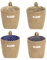 Cesta de Almacenamiento con Asas, 4 Piezas Bolsa de Almacenamiento Pared, Lino y algodón Organizador Colgante para Dormitorio, Cuarto de Baño, Armario, Cocina