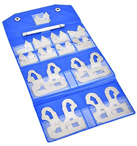 Radiusmessgerät, Edelstahl-Radiusmessgerät-Set, Präzise Geätzte Zahlen, 1/64-1/2 Zoll Bereich, Rostfrei, Langlebig, für Werkzeuge, Maschinisten, Radius