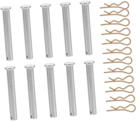 SEWOART Splinte Assortment Securing Cotter Pin Sch Scaffolding Connecting Pins with Clips Stable for Construction Projects Diameter 10 mm Thread 70 mm Durable Accessories for Scaffolding Construction