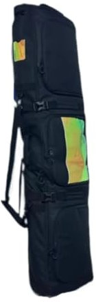 SLAHAJ Skitasche Ski Board Bag Skitasche, Snowboardtasche mit Rollen, längenverstellbar, mit Griff für Flugreisen(2in Black)