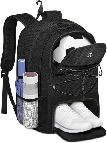 MATEIN Fussball Rucksack mit Schuhfach, Groß Sportrucksack Herren