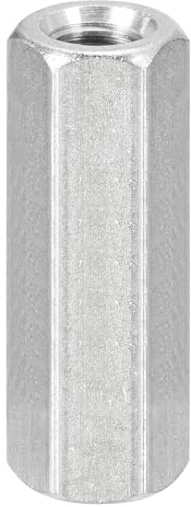 sourcing map Dadi di accoppiamento M12 x passo 1,75 lunghezza 55 mm, 1 pz dadi di accoppiamento esagonali in acciaio inossidabile 304 metrico