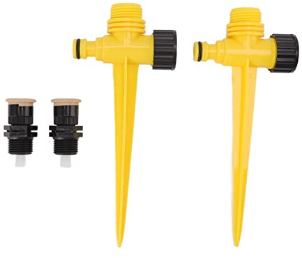 2 Set Lawn Sprinkler, Sprinkler du système d'irrigation Automatique à 360 degrés, gicleurs de Jardin réglables Outil d'irrigation à la tête pour extérieur, gicleurs d'eau pour la