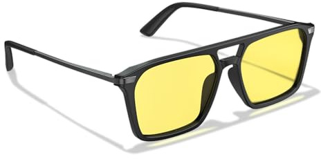 Goiteia gafas amarillas bloqueo luz azul, antiluz azul para pantallas de ordenador y faros LED, gafas de conducción nocturna, antirreflejantes UV400 y alivio de la fatiga visual