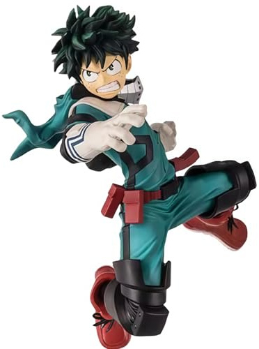 DAYIYUE MHA Anime Izuku Midoriya - Figura de héroe Deku de salto de postura de combate de 19 cm, figuras de PVC, modelo de exhibición coleccionable para el hogar, decoración de personajes