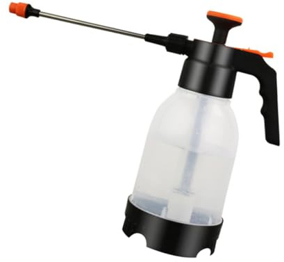 DIYEAH Annaffiatoio e Spruzzatore a Pressione Manuale Per Giardinaggio 1,2l Trasparente Arancione Asta Lunga Accessorio Irrigazione Casa e Orto