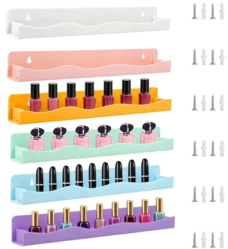 Estantes Flotantes Para Esmaltes De Uñas - Estante Acrílico Montado En Pared Para Almacenamiento | Estantes Para Esmaltes De Pared - para Hogar Dormitorios Guardería Residencia Apartamento Salones de