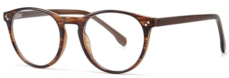 Musivon Blaulichtfilter Brille Damen Ohne Stärke - Herren Blaufilter Computerbrille Fensterglas Bildschirmbrille (Dunkelbraun)