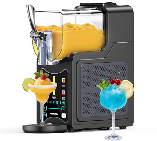 Richday Slush Eis Maschine, 2L Kapazität, LED Display, WhisperChill Technologie, 6 Programme, für Milchshakes, Frappés, Margaritas, Softeismaschine