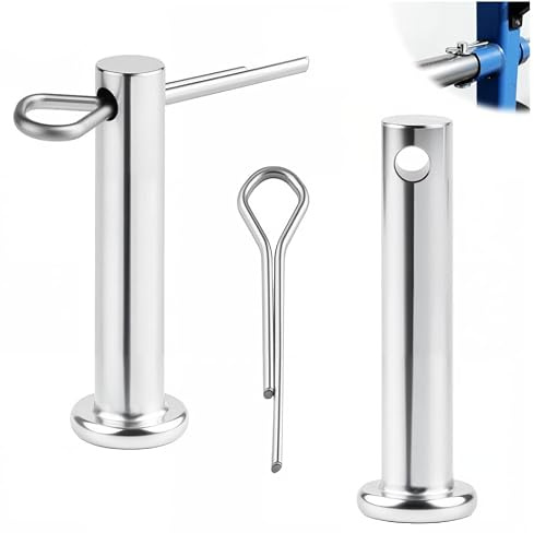 qjuwhua 8 bulloni M12 con perno a molla, 12 mm x 40 mm, bullone di sicurezza con perno in acciaio zincato, bullone a innesto singolo forcella, bullone a forcella per macchine, rimorchi, dispositivi