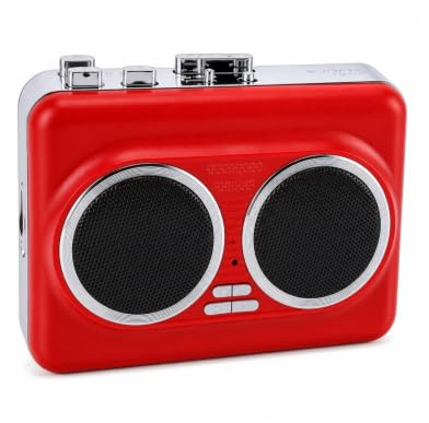 Elprico Convertidor de Casete a MP3, Reproductor de Cinta Portátil con Altavoces Duales Integrados y Conector para Auriculares de 3,5 Mm para Digitalización de con Unidad Flash USB